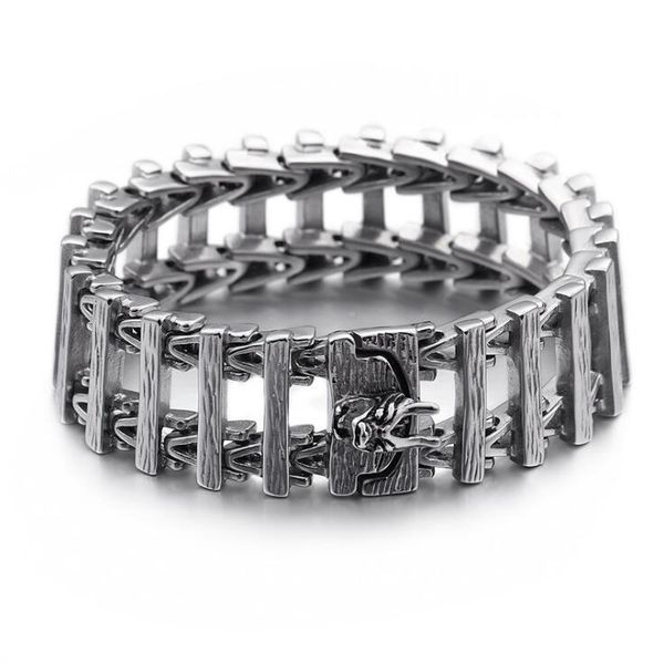 link, chain punk rock animal dragon head men's bracelet 316l stainless steel motorcycle biker jewelry 23mm mens friendship bracelets, Black
link, chain punk rock animal dragon head men's bracelet 316l stainless steel motorcycle biker jewelry 23mm mens friendship bracelets, Black