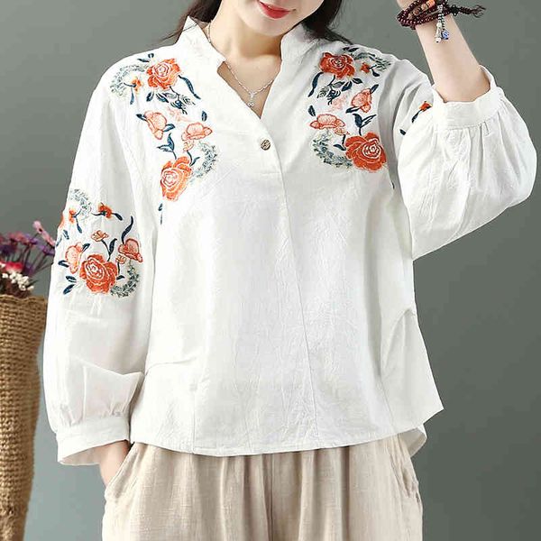 100% cotton women tees new spring fashion vintage floral embroidery female loose casual t-shirts p300 210412, White
100% cotton women tees new spring fashion vintage floral embroidery female loose casual t-shirts p300 210412, White