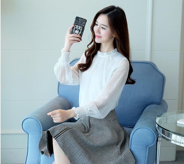 women's blouses & shirts women chiffon blouse spring autumn elegant floral print feminine long sleeve blusas office wear clothi, White
women's blouses & shirts women chiffon blouse spring autumn elegant floral print feminine long sleeve blusas office wear clothi, White