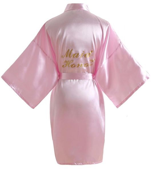 women's sleepwear pink satin maid of honor robes bridal party robe for bride and bridesmaid with gold glitter, Black;red
women's sleepwear pink satin maid of honor robes bridal party robe for bride and bridesmaid with gold glitter, Black;red