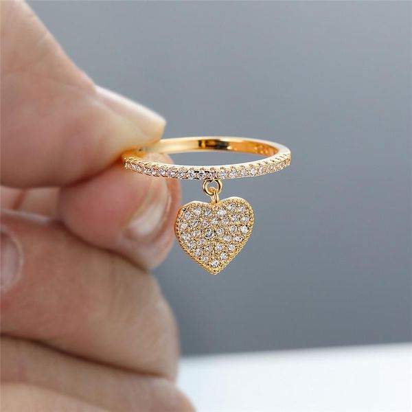 wedding rings female luxury crystal ring cute heart pendant white zircon for women dainty rose gold silver color engagement promise, Slivery;golden
wedding rings female luxury crystal ring cute heart pendant white zircon for women dainty rose gold silver color engagement promise, Slivery;golden