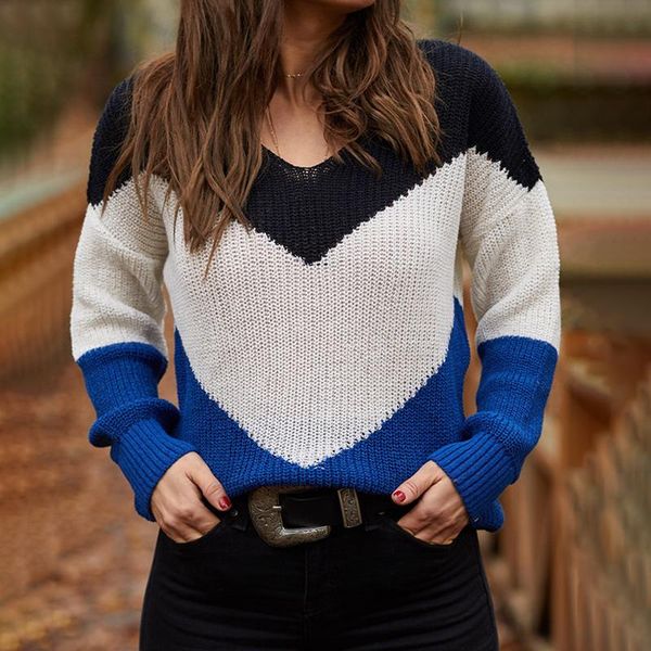 women's sweaters women sweater stripe knitted v neck ladies fashion autumn winter casual loose long sleeve pullover 2021, White;black
women's sweaters women sweater stripe knitted v neck ladies fashion autumn winter casual loose long sleeve pullover 2021, White;black