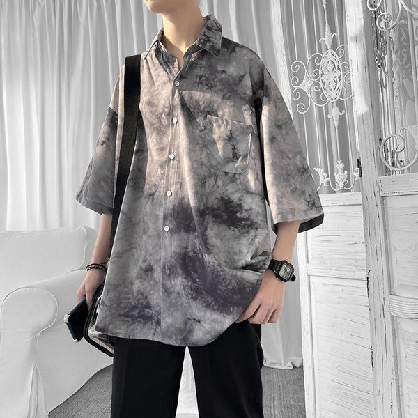 summer tie-dye shirt men's fashion korean casual loose harajuku streetwear hip-hop all-match short-sleeved men shirts, White;black
summer tie-dye shirt men's fashion korean casual loose harajuku streetwear hip-hop all-match short-sleeved men shirts, White;black