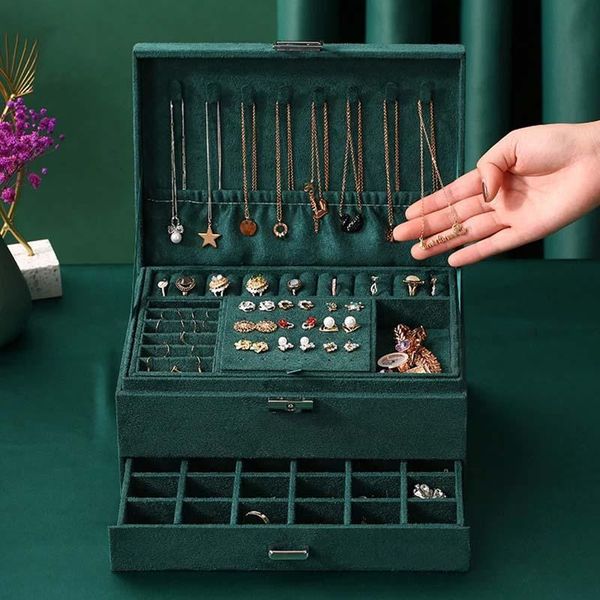 jewelry pouches, bags 2021 box 3-layers green stud organizer large ring necklace makeup holder case velvet with lock for women, Pink;blue
jewelry pouches, bags 2021 box 3-layers green stud organizer large ring necklace makeup holder case velvet with lock for women, Pink;blue