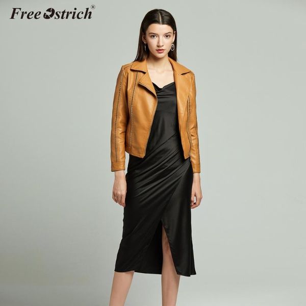 women's jackets ostrich women jacket autumn faux leather zipper pu motorcycle basic street coat n30, Black;brown
women's jackets ostrich women jacket autumn faux leather zipper pu motorcycle basic street coat n30, Black;brown