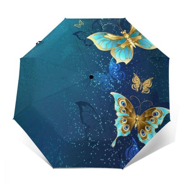 umbrellas automatic umbrella flying gold jewelry butterfly on blue three-fold women men rain
umbrellas automatic umbrella flying gold jewelry butterfly on blue three-fold women men rain