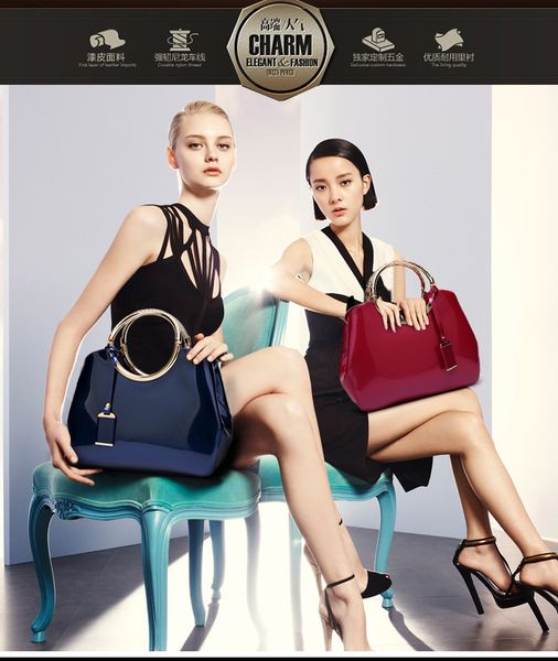 2021 bridal handbag fashion bright face patent leather women's messenger versatile shoulder wedding party girl bag, Black
2021 bridal handbag fashion bright face patent leather women's messenger versatile shoulder wedding party girl bag, Black