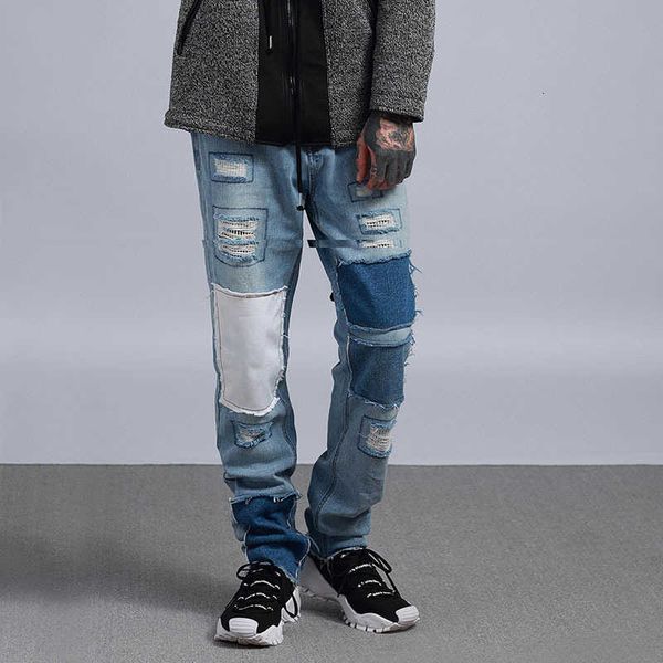 men's jeans jeans neverfunction men hip hop vintage straight destroy ripped denim patch stitching mens trousers 567w, Blue
men's jeans jeans neverfunction men hip hop vintage straight destroy ripped denim patch stitching mens trousers 567w, Blue
