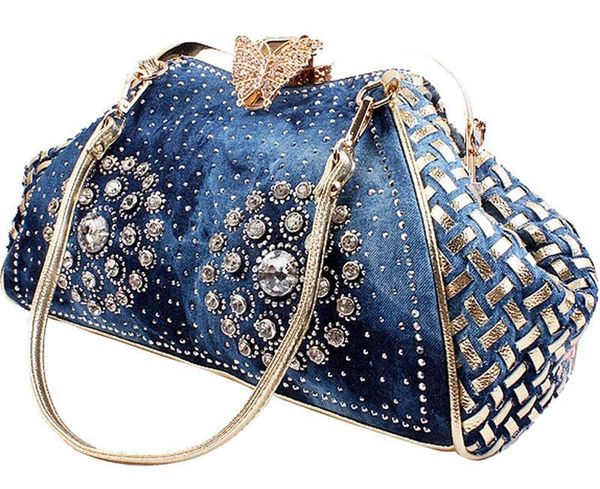 evening bags 1pc blue jeans fireworks beautifully rhinestones decor handle handbags with shoulder strap messenger bag gold color
evening bags 1pc blue jeans fireworks beautifully rhinestones decor handle handbags with shoulder strap messenger bag gold color
