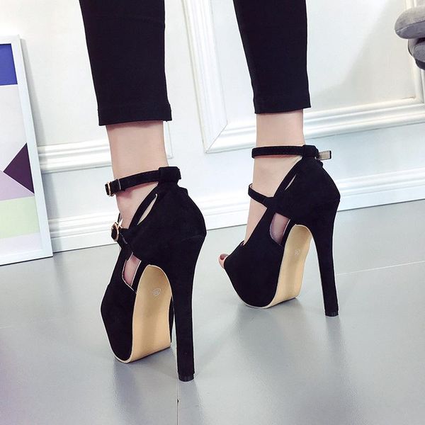 sandals women 14cm super high heels spring praty dress wedding shoes fashion peep toe platform ankle strap, Black
sandals women 14cm super high heels spring praty dress wedding shoes fashion peep toe platform ankle strap, Black