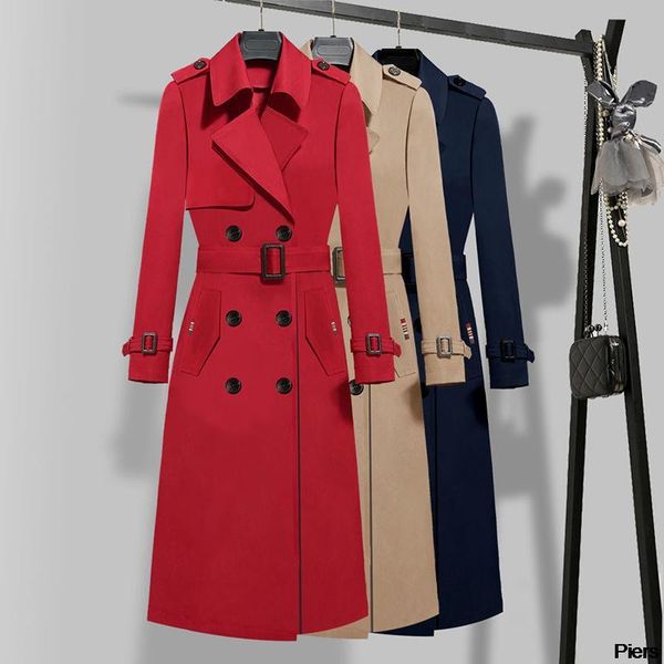 women's trench coats women fashion windbreaker v-neck double breasted belt long coat british style elegant high end overcoat office lad, Tan;black
women's trench coats women fashion windbreaker v-neck double breasted belt long coat british style elegant high end overcoat office lad, Tan;black