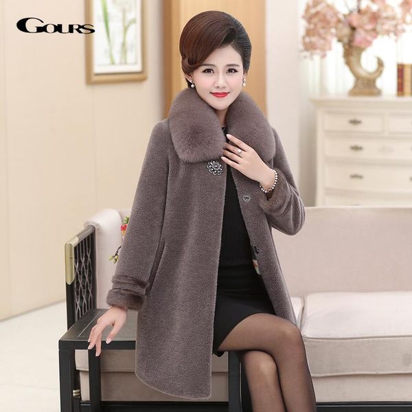 women's fur & faux gours real jacket women winter coats and jackets natural wool clothes with collar warm mink plus size ld1821-1, Black
women's fur & faux gours real jacket women winter coats and jackets natural wool clothes with collar warm mink plus size ld1821-1, Black