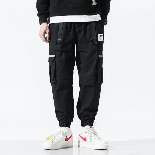 men's pants 2021 hip hop cargo pockets men streetwear harajuku joggers hiphop ribbion harem fashion casual trousers, Black
men's pants 2021 hip hop cargo pockets men streetwear harajuku joggers hiphop ribbion harem fashion casual trousers, Black