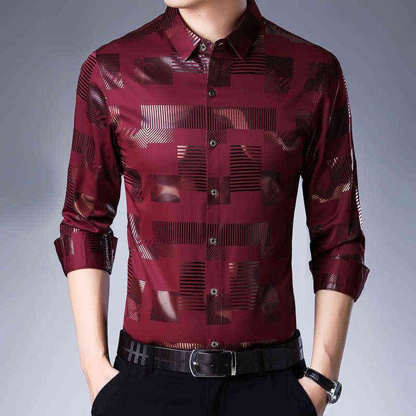 2021 spring and autumn fashion gold printing casual slim long sleeve middle-aged men's shirt dad's drs, White;black
2021 spring and autumn fashion gold printing casual slim long sleeve middle-aged men's shirt dad's drs, White;black