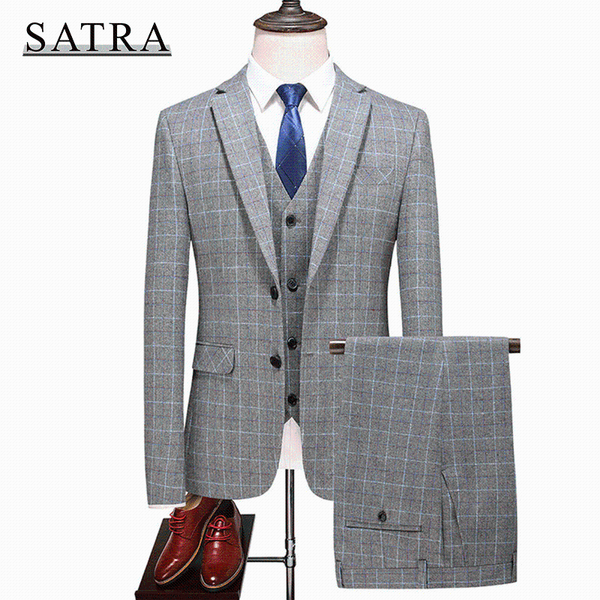 men's suits & blazers satra 2021 arrival three-piece male casual business plaid suit , fashion boutique wool dress, White;black
men's suits & blazers satra 2021 arrival three-piece male casual business plaid suit , fashion boutique wool dress, White;black
