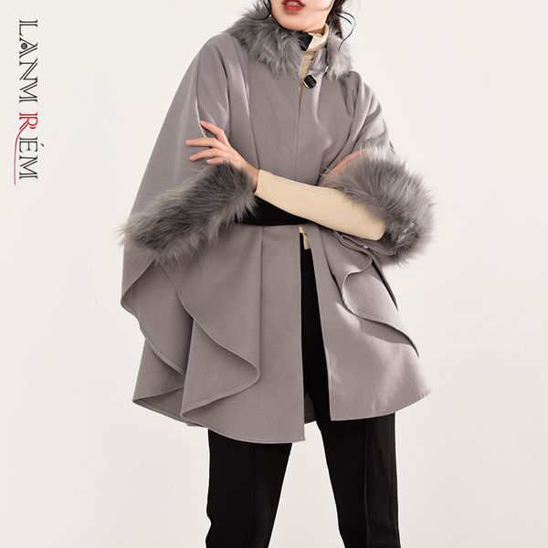 clock type woolen coat for women autumn winter detachable fur cuff stand collar loose big size clothes 2a732 210507, Black
clock type woolen coat for women autumn winter detachable fur cuff stand collar loose big size clothes 2a732 210507, Black