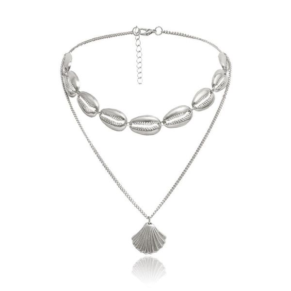 chokers bohemian alloy shell necklace female simple ethnic style multi-layer clavicle chain cx627, Golden;silver
chokers bohemian alloy shell necklace female simple ethnic style multi-layer clavicle chain cx627, Golden;silver