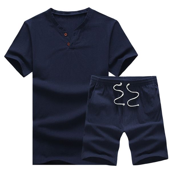 men's tracksuits summer mens tracksuit middle-aged streetwear v neck shirt + shorts men 2 pieces cotton and linen fitness clothing, Gray
men's tracksuits summer mens tracksuit middle-aged streetwear v neck shirt + shorts men 2 pieces cotton and linen fitness clothing, Gray