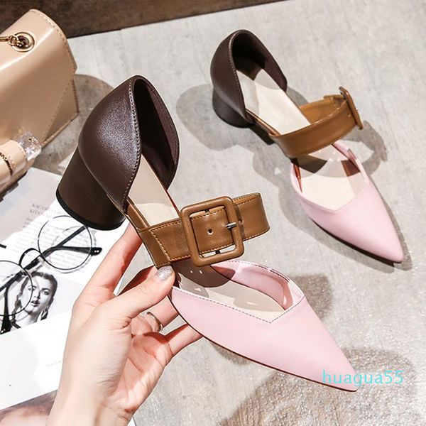 dress shoes women high heels fashion leather pumps spring thick point toe sbuckle heel woman sandals, Black
dress shoes women high heels fashion leather pumps spring thick point toe sbuckle heel woman sandals, Black