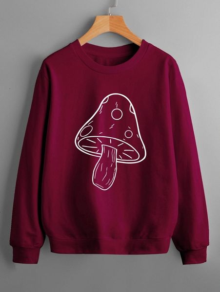 mushroom print round neck sweatshirt h0gz#, White;black
mushroom print round neck sweatshirt h0gz#, White;black