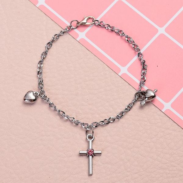 link, chain red and blue christian bracelet simple fashion cross rhinestone charm couples jewelry gift for men women, Black
link, chain red and blue christian bracelet simple fashion cross rhinestone charm couples jewelry gift for men women, Black