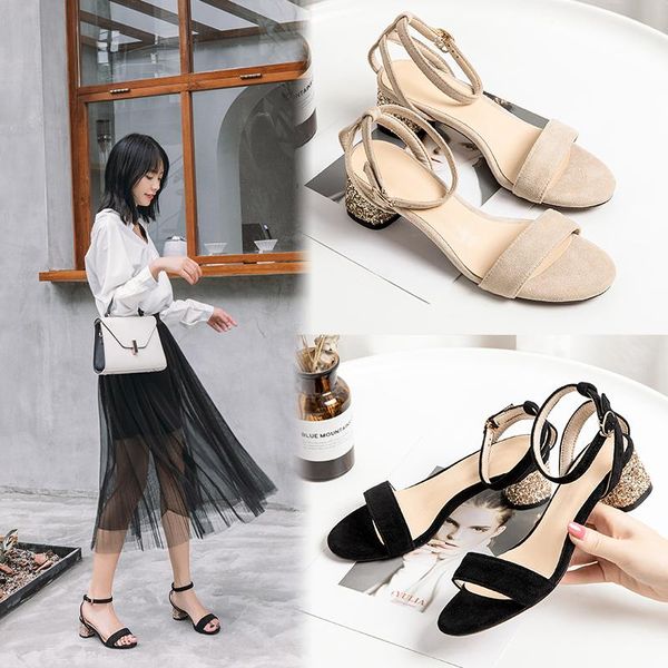 sandals summer women pumps thick high heel open toe buckle hollow out simple office ladies shoes sapato feminino, Black
sandals summer women pumps thick high heel open toe buckle hollow out simple office ladies shoes sapato feminino, Black