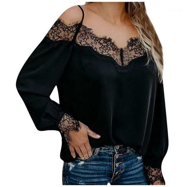 women's blouses & shirts feitong off shoulder lace blouse shirt summer 2021 femme woman long sleeve elegant splicing loose, White
women's blouses & shirts feitong off shoulder lace blouse shirt summer 2021 femme woman long sleeve elegant splicing loose, White