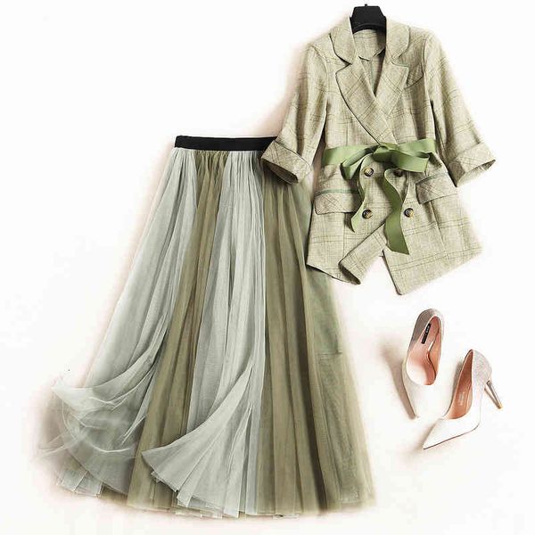 two piece dress women elegant double breasted blazer plaid jacket + long mesh tutu skirt 2 piece set outfits safari style spring green 0s9v, White
two piece dress women elegant double breasted blazer plaid jacket + long mesh tutu skirt 2 piece set outfits safari style spring green 0s9v, White