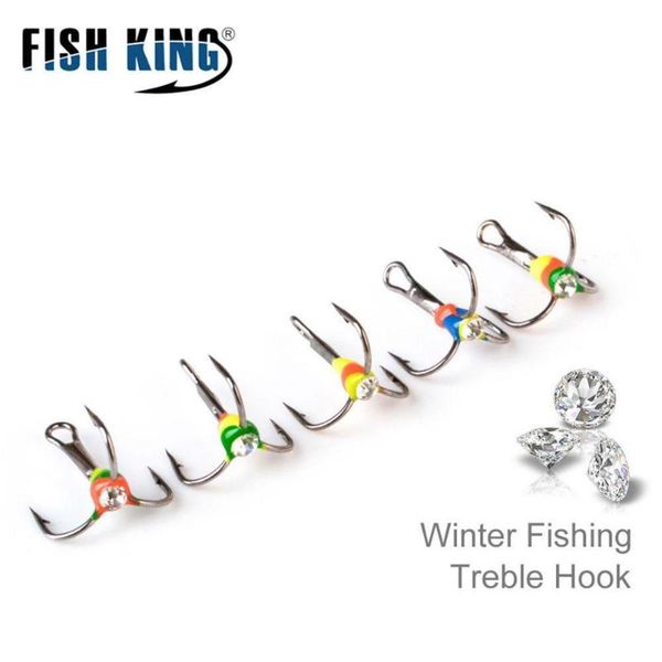 pcs fishing treble hook colorful ice carbon steel winter overturned barbed trebles hooks with diamond eye tackle
pcs fishing treble hook colorful ice carbon steel winter overturned barbed trebles hooks with diamond eye tackle