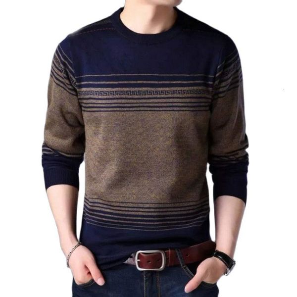 men's polos casual striped male sweater, thick knitted sweater with round collar, fashion autumn and winter l6e7, White;black
men's polos casual striped male sweater, thick knitted sweater with round collar, fashion autumn and winter l6e7, White;black
