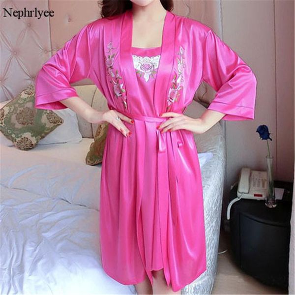 women's sleepwear 2021 summer nightwear pajamas suit robe and nightdress women sleep set kimono silk satin soft homewear slp137, Black;red
women's sleepwear 2021 summer nightwear pajamas suit robe and nightdress women sleep set kimono silk satin soft homewear slp137, Black;red