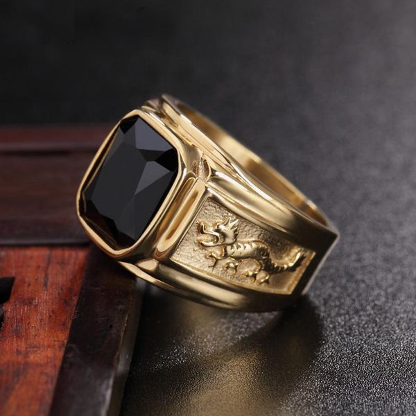cluster rings creative design square black red stone men's ring punk retro double gold dragon stainless steel jewelry gift, Golden;silver
cluster rings creative design square black red stone men's ring punk retro double gold dragon stainless steel jewelry gift, Golden;silver