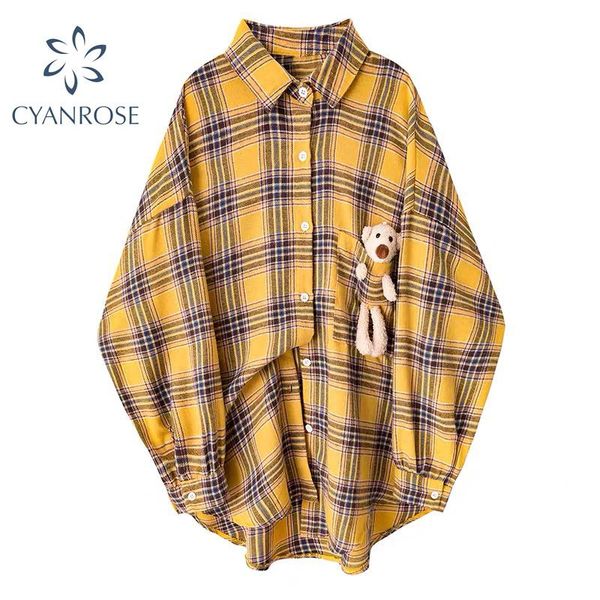 women blouses turn-down collar autumn shirts plaid all-match casual sleeve loose outwear harajuku female 4 colors chic women's &, White
women blouses turn-down collar autumn shirts plaid all-match casual sleeve loose outwear harajuku female 4 colors chic women's &, White