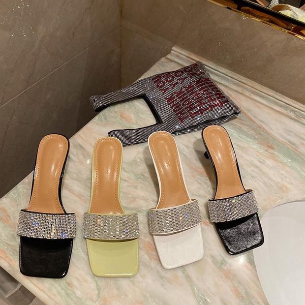 slippers open toe women sandals rhinestone mules shoes thin high heels pumps shallow slip on elegant yellow size 35-39, Black
slippers open toe women sandals rhinestone mules shoes thin high heels pumps shallow slip on elegant yellow size 35-39, Black