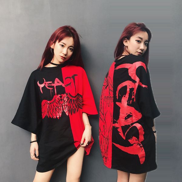 t shirt straight large women's street fashion brand hip hop men's and mid long lovers', White
t shirt straight large women's street fashion brand hip hop men's and mid long lovers', White