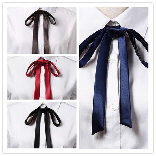 bow ties 1pc thin satin bowtie solid color simple shirt accessory girl ornament women school student vintage elegant ribbon knot, Black;gray
bow ties 1pc thin satin bowtie solid color simple shirt accessory girl ornament women school student vintage elegant ribbon knot, Black;gray