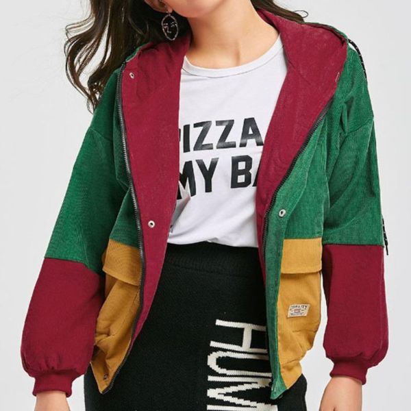 women's jackets patchwork jacket coat women color block long sleeve corduroy drawstring hit autumn plus size 2021, Black;brown
women's jackets patchwork jacket coat women color block long sleeve corduroy drawstring hit autumn plus size 2021, Black;brown