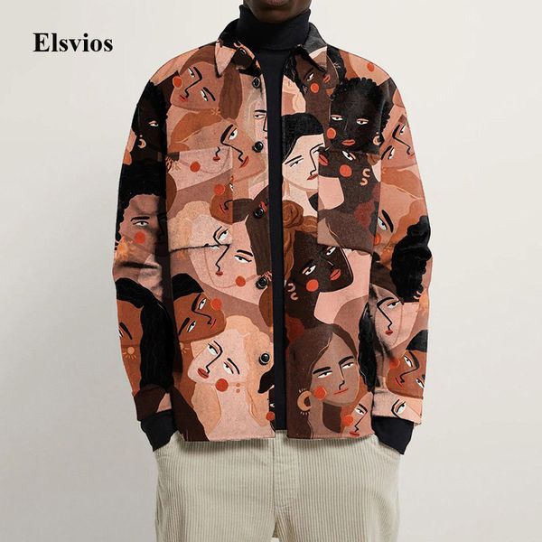 men's jackets vintage harajuku print jacket for men spring fashion turn-down collar button coat casual long sleeve male outwear st, Black;brown
men's jackets vintage harajuku print jacket for men spring fashion turn-down collar button coat casual long sleeve male outwear st, Black;brown