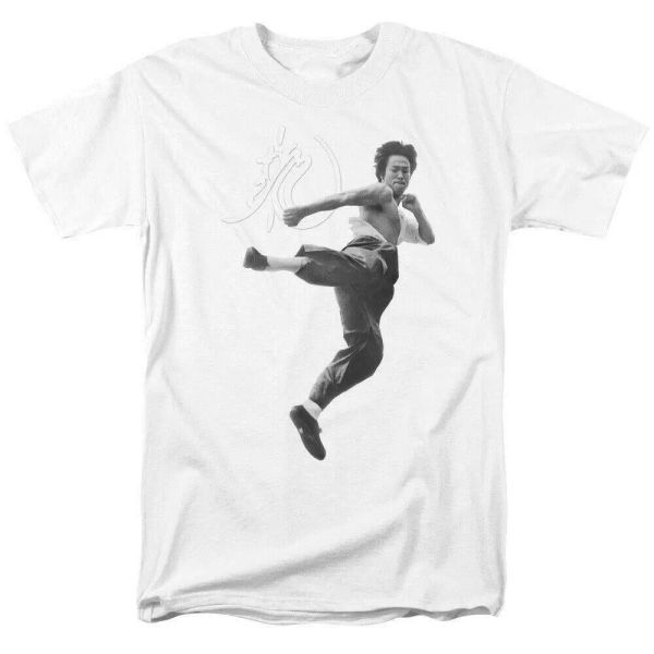 bruce lee flying kick t shirt licensed martial arts movie tee white, White;black
bruce lee flying kick t shirt licensed martial arts movie tee white, White;black