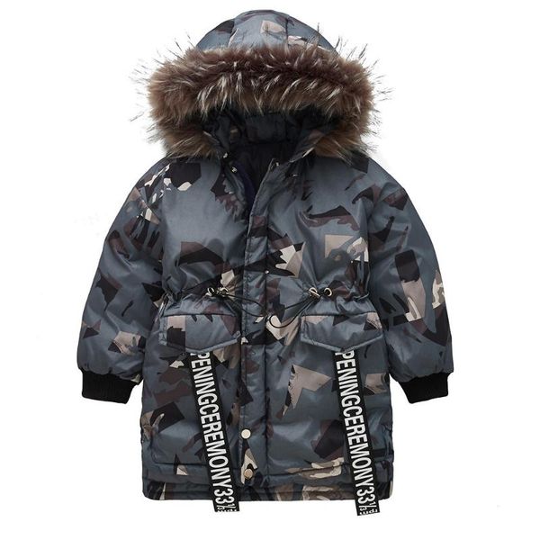 coat girls thick camouflage winter jacket for long outwears cotton padded fur collar hooded child windbreaker coats parka, Blue;gray
coat girls thick camouflage winter jacket for long outwears cotton padded fur collar hooded child windbreaker coats parka, Blue;gray