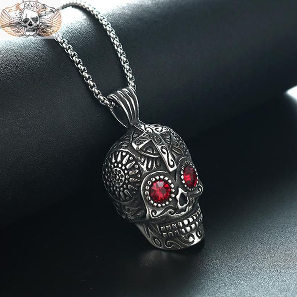 pendant necklaces men's red eye stainless steel necklace 2021 gothic trend electric music party jewelry wearing cool youth gift, Silver
pendant necklaces men's red eye stainless steel necklace 2021 gothic trend electric music party jewelry wearing cool youth gift, Silver