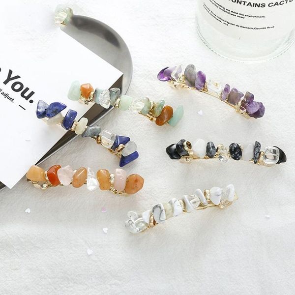 korean metal retro geometric hairpin wild girl temperament hair accessories natural stone spring clip to suit most women's hairs
korean metal retro geometric hairpin wild girl temperament hair accessories natural stone spring clip to suit most women's hairs