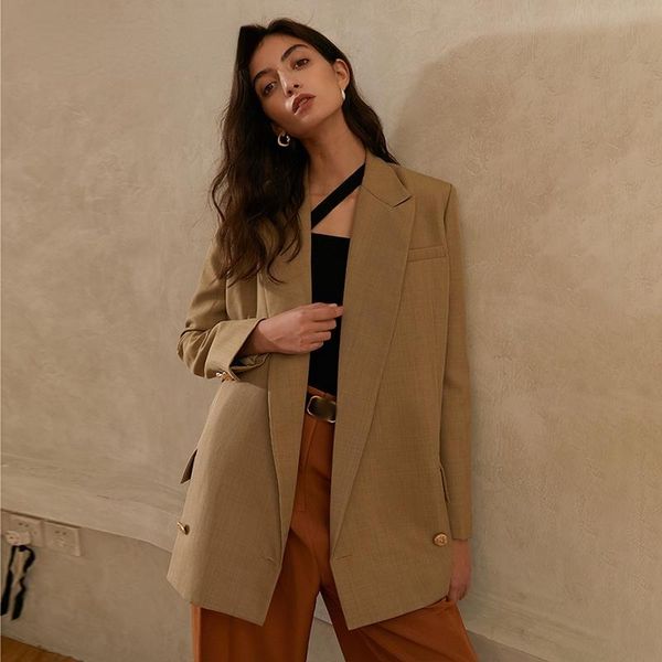 women's suits & blazers casual khaki for women notched long sleeve large size solid female fashion clothing 2021spring and autumn tide, White;black
women's suits & blazers casual khaki for women notched long sleeve large size solid female fashion clothing 2021spring and autumn tide, White;black