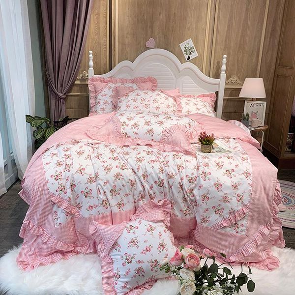 bedding sets pink korean princess style cotton set duvet cover bed linen pillowcases fitted sheet home textile king size 4pcs
bedding sets pink korean princess style cotton set duvet cover bed linen pillowcases fitted sheet home textile king size 4pcs