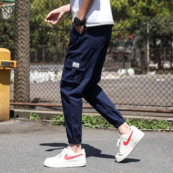 cropped pants spring and summer men's loose sports corset casual overalls fashion brand wide leg, White;black
cropped pants spring and summer men's loose sports corset casual overalls fashion brand wide leg, White;black