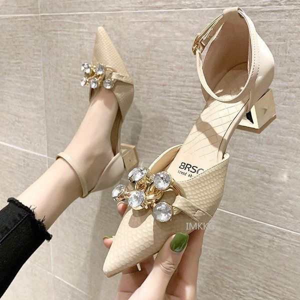 dress shoes 2021 summer women woman hollow leather sandals thick heel rhinestone pointed toe metal decor fashion ladies high heels, Black
dress shoes 2021 summer women woman hollow leather sandals thick heel rhinestone pointed toe metal decor fashion ladies high heels, Black