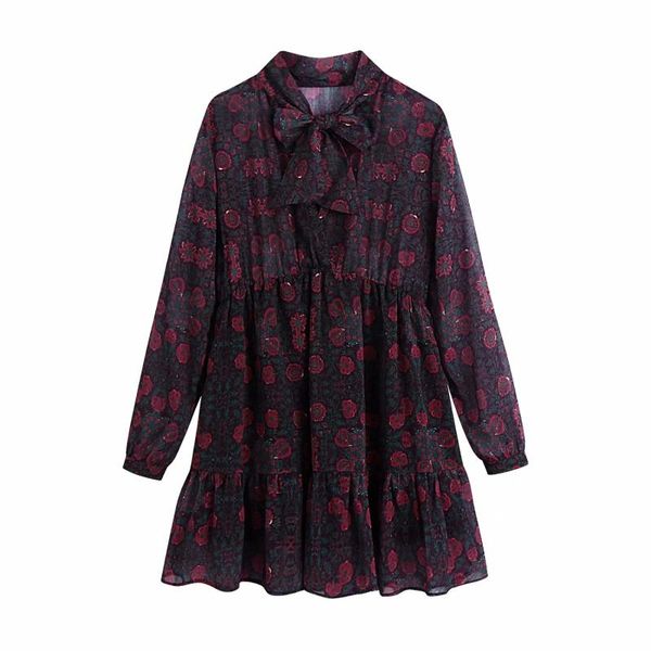 vintage elegant bow floral printed pleated mini chiffon dress women fashion with lining long sleeve dresses vestidos casual, Black;gray
vintage elegant bow floral printed pleated mini chiffon dress women fashion with lining long sleeve dresses vestidos casual, Black;gray