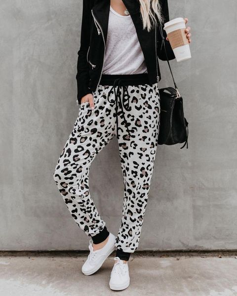 women's pants & capris 2021 selling summer fashion leopard print casual straight waist street, Black;white
women's pants & capris 2021 selling summer fashion leopard print casual straight waist street, Black;white