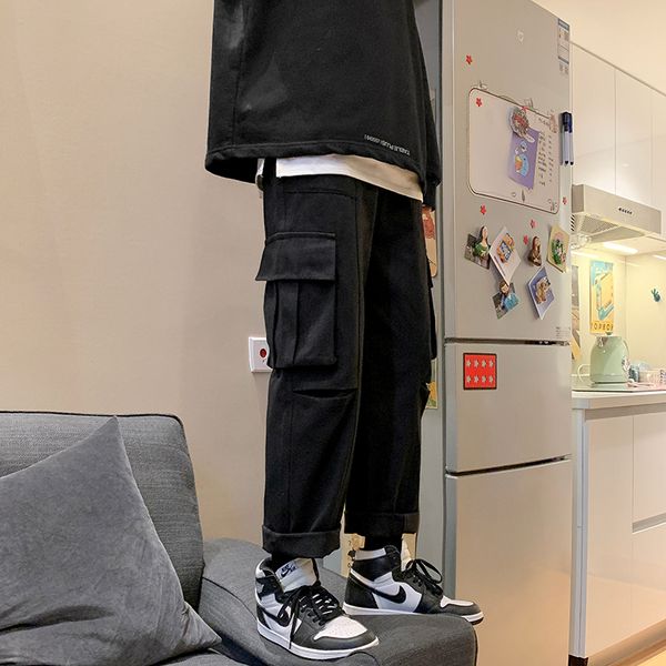 Men Casual Pants Cargo Pockets Loose Fashion Autumn Winter Trousers Harajuku Korean Style Ulzzang New Brand Chic Bottoms Simple, Black
Men Casual Pants Cargo Pockets Loose Fashion Autumn Winter Trousers Harajuku Korean Style Ulzzang New Brand Chic Bottoms Simple, Black