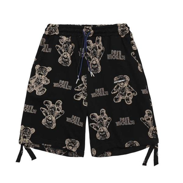 2021 summer new high street fashion brand bear print sports loose beach pants, Black
2021 summer new high street fashion brand bear print sports loose beach pants, Black